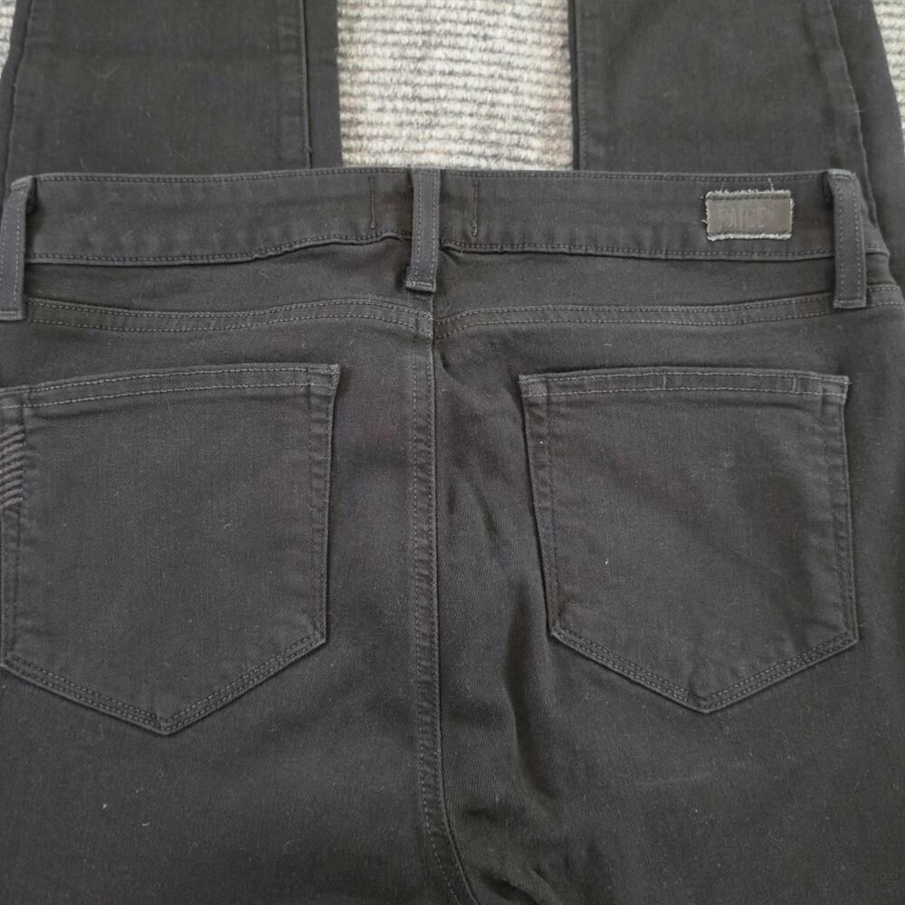 PAIGE Size 29 Leggy Ultra Skinny Black Denim Stretch Jeans - Picture 2 of 11